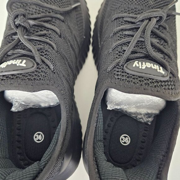 Tinelfy Womens Size 5.5-6 Black Steel Toe Shoes Lightweight & Slip-Resistant - Picture 10 of 15